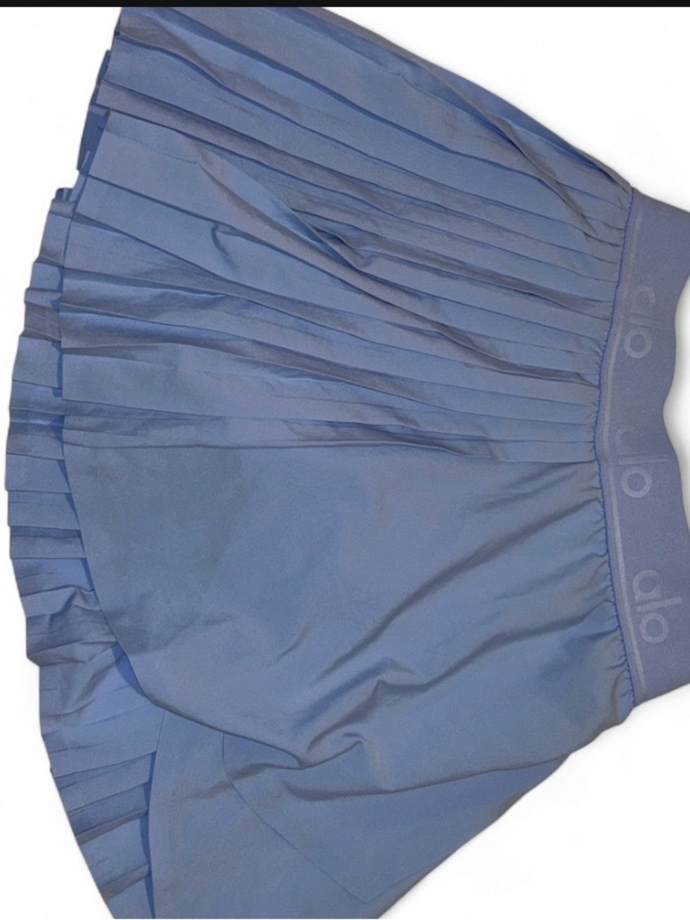 ALO Yoga Pleated Mini Skirt in Dusty Blue - Picture 3 of 3